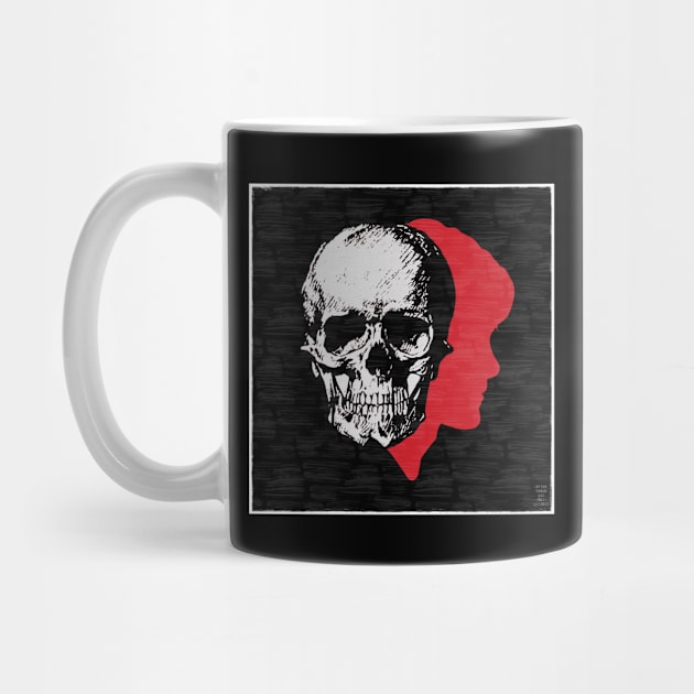 Will Graham Blood Red Profile with Gray Skull Coffee Cup Only by OrionLodubyal